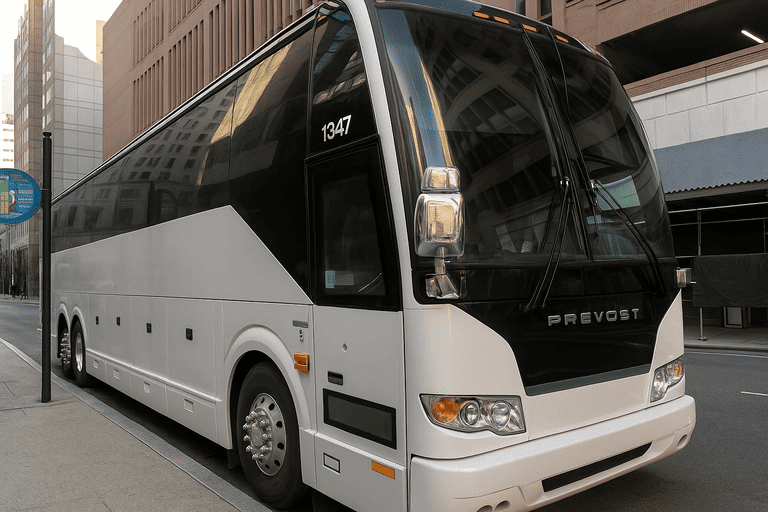 a North Charleston Coach Bus Service coach bus