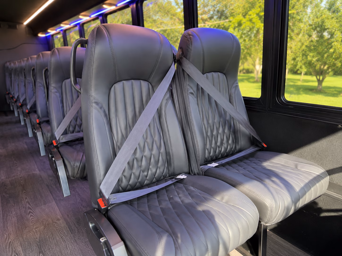 north charleston 15 passenger minibus interior