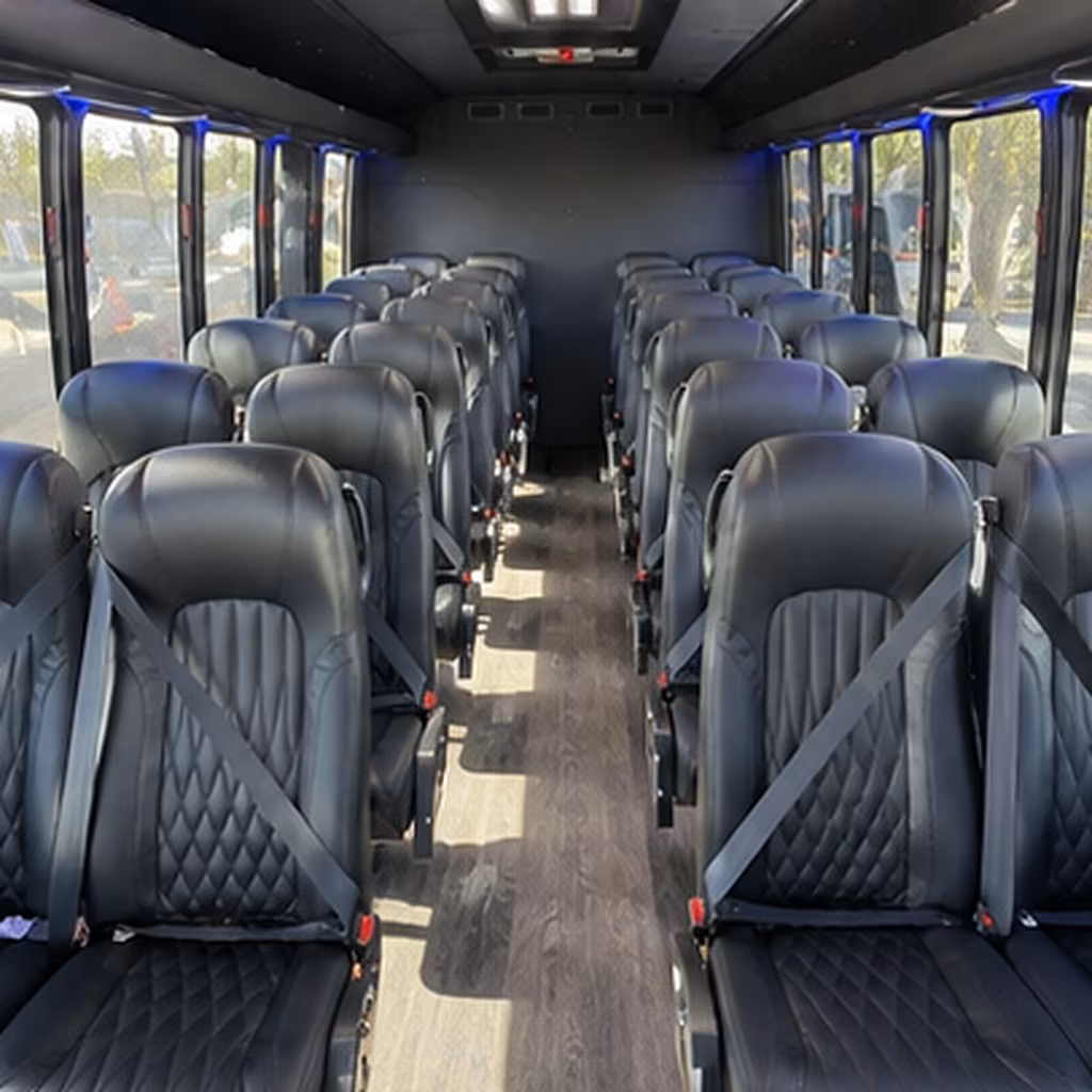 north charleston 28 passenger minibus interior