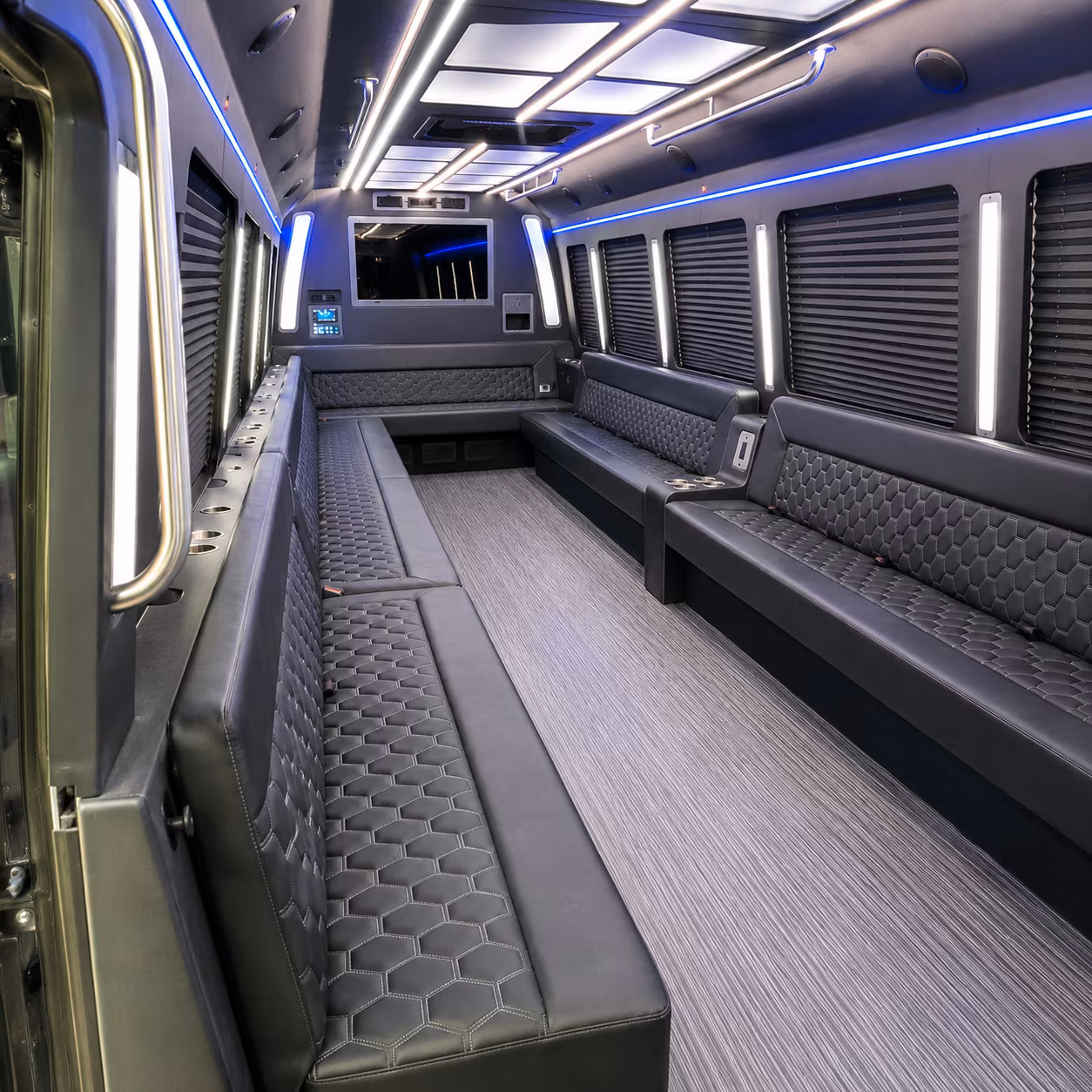 north charleston 40 passenger party bus interior