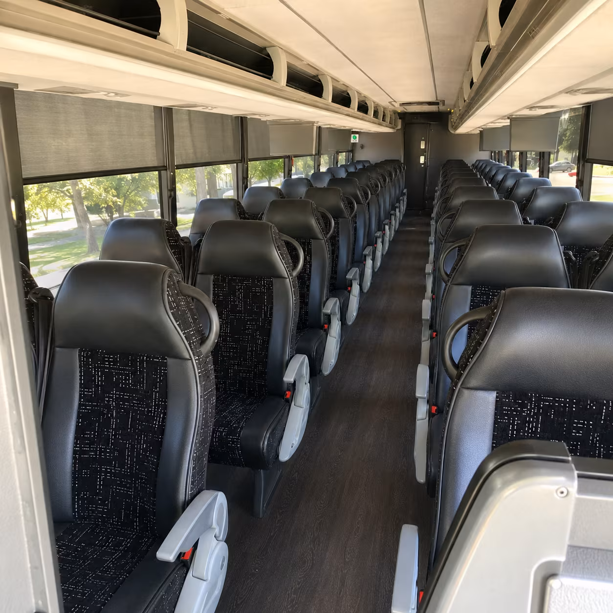 north charleston 56 passenger charter bus inside