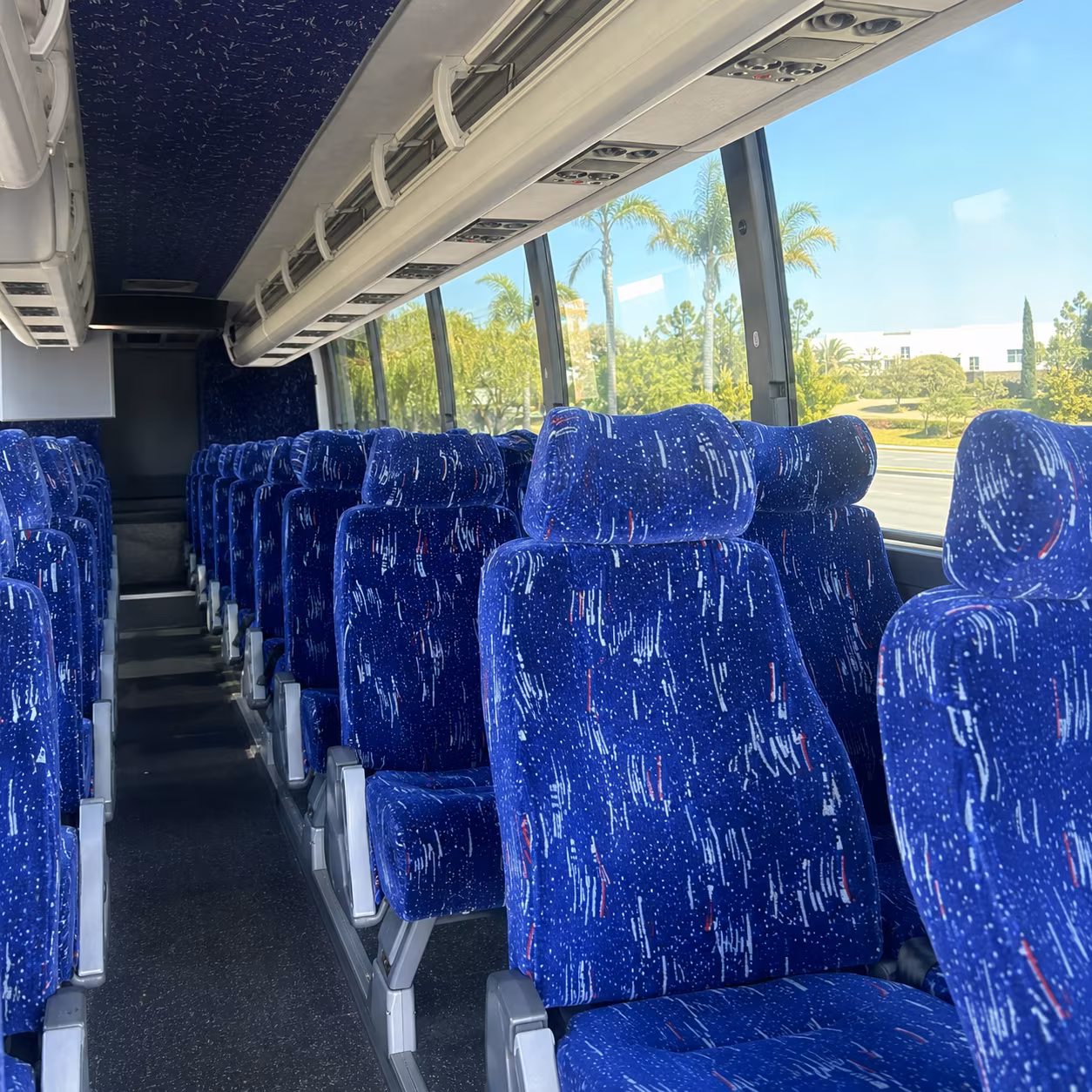 north charleston 56 passenger charter bus interior